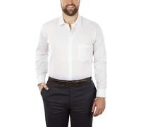 Van Heusen Fit Dress Shirt Flex Collar Stretch Solid (Big And Tall) Camicia vestita, Bianco, Collo 94/97 cm Manico 44 cm (XL) Uomo