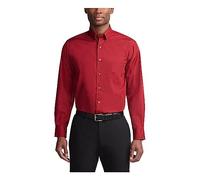 Van Heusen Dress Shirts Regular Fit Silky Poplin Solid Camicia Elegante, Rosso, XL Uomo