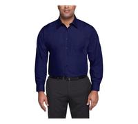 Van Heusen Fit Dress Shirt Poplin Solid (Big And Tall) Camicia Elegante, Blu Persiano, 47 cm Collo 81 cm-84 cm Manica Uomo