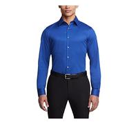 Van Heusen Men's Dress Shirt Slim Fit Flex Collar Stretch Solid, Royal Blue, 16" Neck 32"-33" Sleeve