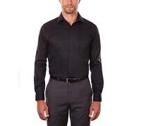 Van Heusen Men's Fit Dress Shirt Flex Collar Stretch Solid (Big And Tall), Black, 18" Neck 35"-36" Sleeve (XX-Large)