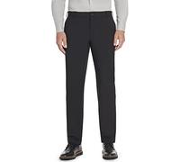 Van Heusen Men's Flex Straight Fit Flat Front Pant, Black, 32W x 30L