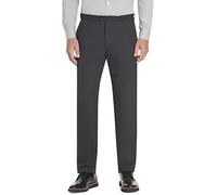 Van Heusen Men's Flex Straight Fit Flat Front Pant, Charcoal, 42W x 32L