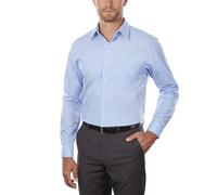 Van Heusen, Camicia da uomo, vestibilità regolare, tessuto popeline, tinta unita, 43 cm Collo 91 cm- 94 cm Manica