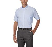 Van Heusen Men's Regular-Fit Oxford Short-Sleeve Button Down-Collar Dress Shirt, Blue, 5X-Large