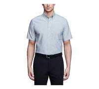 Van Heusen Men's Short Sleeve Oxford Dress Shirt, Greystone, Small