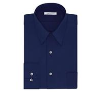 Van Heusen Men's Size Big Dress Shirt Tall Fit Poplin, Persian Blue, 18.5" Neck 37"-38" Sleeve
