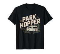 Van Life National Parks Retro Badge Patch Style Illustration Maglietta