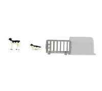 Kids Globe Calve Capanna (Casa) & Penna Con 2 Nero & Bianco Vitelli - 1:3 2