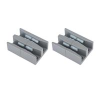 Van SanShao years Barra di ricambio per porta della doccia con tappo a battente a doppio binario per porta scorrevole in vetro con viti in acciaio inox, adatta per vetro spesso 8 mm, grigio, 2 pezzi