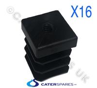 Van Stock 16 X Plastica Quadrato a Spinta Tappo M8 Foro Acciaio Inox Leg 30X30MM