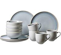 Van Well - Servizio combinato Skagen Stone, 12 pezzi, colore: Grigio/Blu