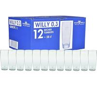 Van Well - Set di 12 bicchieri da birra Willy da 0,2 l, graduati, perfetti per la gastronomia