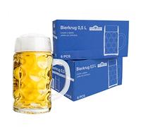 Van Well Set di 12 brocche misura 0,5 l, calibrate, boccale da mezzo litro con manico, lavabile in lavastoviglie, perfetto per la gastronomia