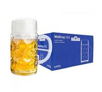 VAN WELL Set DI 6 dimensioni prozellan 'Wellco' - 1 litro boccale di birra in vetro - calibrati