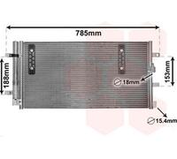 VAN WEZEL 03005297 Condensatore climatizzatore per AUDI Q5 (8RB) A5 Coupe (8T3)