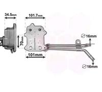 VAN WEZEL 03013702 Radiatore olio motore per VW Polo Schrägheck (6R1, 6C1)