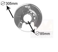 Van Wezel Lamiera paraspruzzi disco freno 0620371 Anteriore Sinistra compatibile BMW 3 (E30)