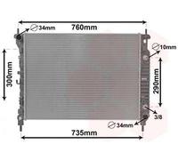 VAN WEZEL 08002067 Radiatore motore per OPEL ANTARA