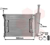 VAN WEZEL 17002345 Radiatore motore per FORD KA (RU8) per FIAT 500 (312)
