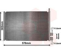 VAN WEZEL 18005328 Condensatore climatizzatore per FORD FUSION (JU) senza