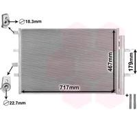 Condensatore Aria Condizionata Con Essicatore per Ford Tourneo Custom Bus Di