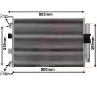 VAN WEZEL 18015709 Condensatore climatizzatore per FORD FOCUS III Kuga Mk2 (DM2)