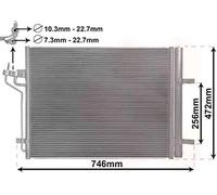 Condensatore, Climatizzatore VAN WEZEL 18015710 per FORD KUGA 2.0 TDCi