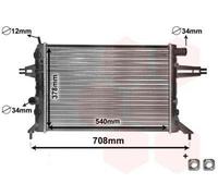 VAN WEZEL 37002272 Radiatore motore per OPEL Zafira A (T98) Astra G CC (T98)
