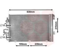VAN WEZEL 37005366 Condensatore climatizzatore per OPEL ZAFIRA B (A05) con