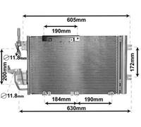 VAN WEZEL 37005454 Condensatore climatizzatore per OPEL ZAFIRA B (A05) con