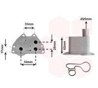 VAN WEZEL 37013704 Radiatore olio motore per OPEL Corsa D Hatchback (S07)