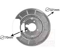 VAN WEZEL Lamiera Paraspruzzi Disco Posteriore Sinistra per Peugeot 406 8B 8E/F