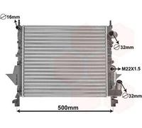 VAN WEZEL 43002158 Radiatore motore per RENAULT TWINGO I (C06)