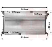 VAN WEZEL 43002490 Radiatore motore per OPEL Vivaro A Kastenwagen (X83)