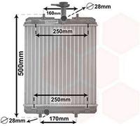 VAN WEZEL 53002360 Radiatore motore adatto per PEUGEOT 107 Schrägheck (PM, PN)