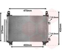 VAN WEZEL 53005404 Condensatore climatizzatore per TOYOTA Yaris Schrägheck (P9)