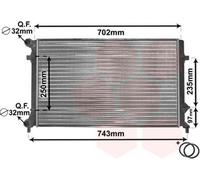 VAN WEZEL 58002204 Radiatore motore per VW Golf V Schrägheck (1K1) GOLF VI (5K1)