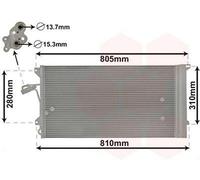 VAN WEZEL 58005244 Condensatore climatizzatore per VW Touareg (7LA, 7L6, 7L7)