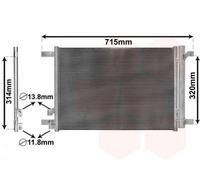 VAN WEZEL 58005335 Condensatore climatizzatore per VW Golf VII Hatchback con