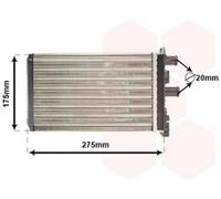 VAN WEZEL 58006239 Scambiatore calore per riscaldamento abitacolo
