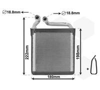 VAN WEZEL 58006256 Scambiatore calore per riscaldamento abitacolo per VW GOLF VI