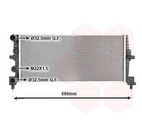 VAN WEZEL 58012725 Radiatore motore per VW up Schrägheck (121, 122, BL1, BL2)