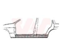 VAN WEZEL Battitacco Gonna SX Adatto A per Opel Astra F Cc 53 54 58