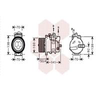 VAN WEZEL Compressore Aria Condizionata Adatto Per Mercedes-Benz Classe M W164