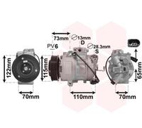 VAN WEZEL Compressore Climatizzatore Per VW Polo 6R 6C 9N Fox 5Z1 5Z3 1J1