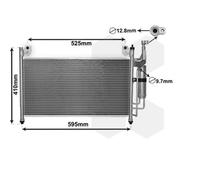 VAN WEZEL Condensatore Climatizzatore Clima Cooler Per Mazda 2 DE DH 3 1.3 DE