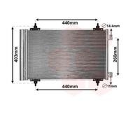 VAN WEZEL Condensatore Climatizzatore Per Citroën Jumpy C8 EA_ EB_ Peugeot