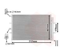 Condensatore Aria Condizionata Con Essicatore per Ford Tourneo Custom Bus Di