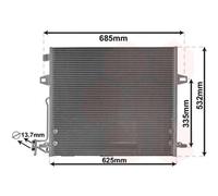 VAN WEZEL Condensatore Climatizzatore Per Mercedes-Benz GL-Klasse X164 M-Klasse
